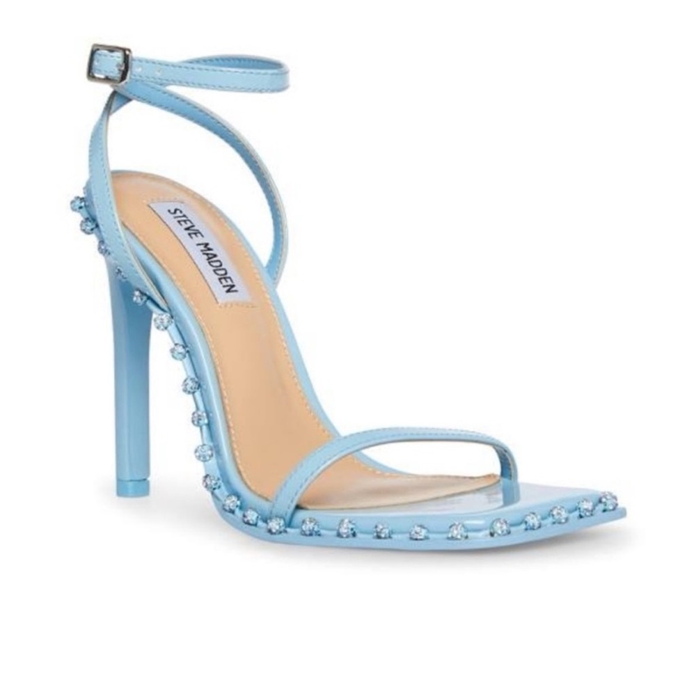 Steve Madden Light Blue Studded Heels